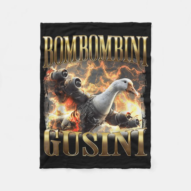 Funny Bombini Guzzini - Italienisch Brainrot Meme Fleecedecke (Vorderseite)