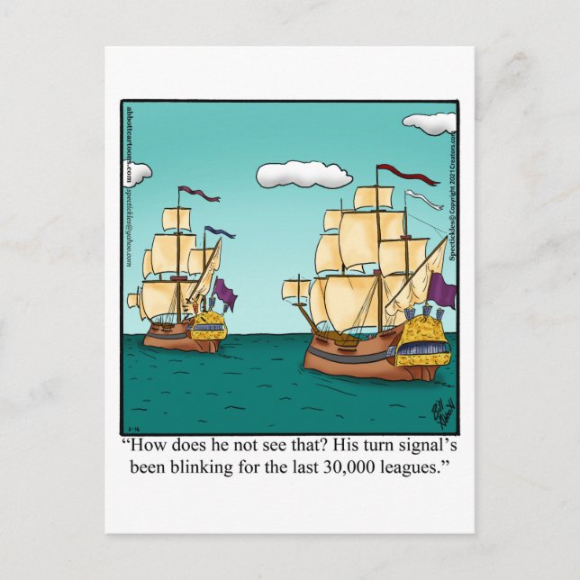 Funny Bon Voyage Postkarte (Vorderseite)