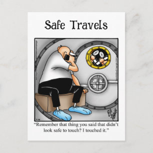 Funny Bon Voyage Spaß Postcard Postkarte