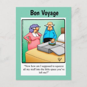 Funny Bon Voyage Spaß Postcard Postkarte