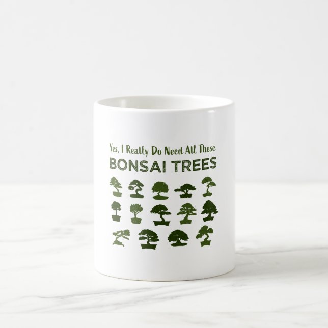 Funny Bonsai Tree Care Penjing Zen Geschenk Kaffeetasse (Mittel)