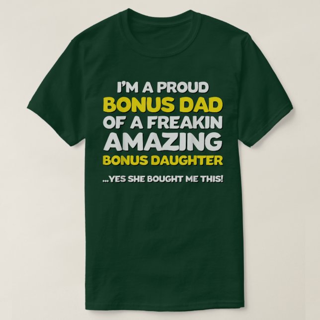 Funny Bonus DadFathers Day Geschenk StepTochter St T-Shirt (Design vorne)