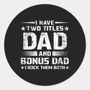Funny Bonus Vater Herren Vatertag Schritt Vater Hu Runder Aufkleber