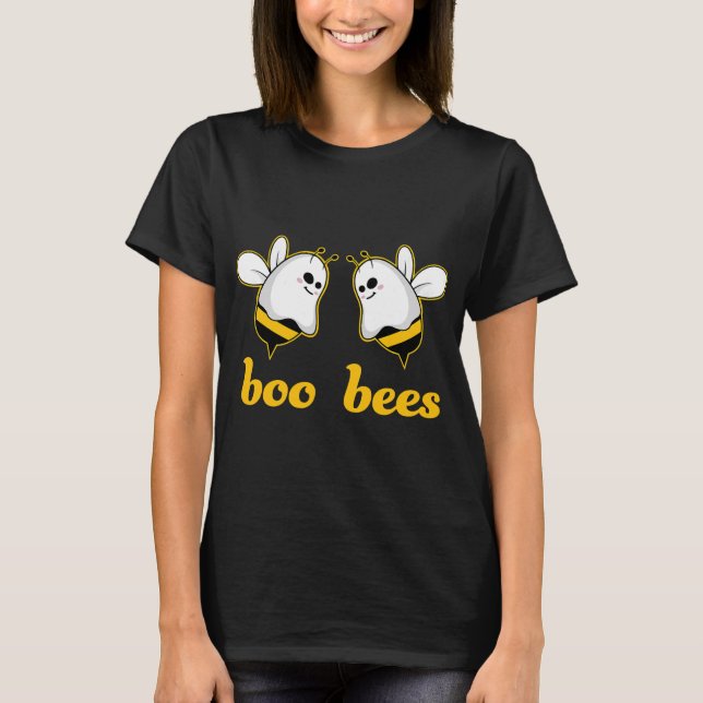 Funny Boo Bees Ghost Halloween Couple T-Shirt (Vorderseite)