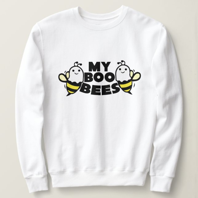 Funny Boo Bees Wordplay Halloween Sweatshirt (Design vorne)