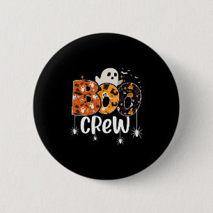 Funny Boo Crew Ghost Lover Matching Halloween Men Button