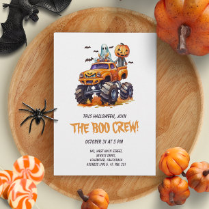 Funny Boo Crew Moderne Kinder Halloween-Party Einladung