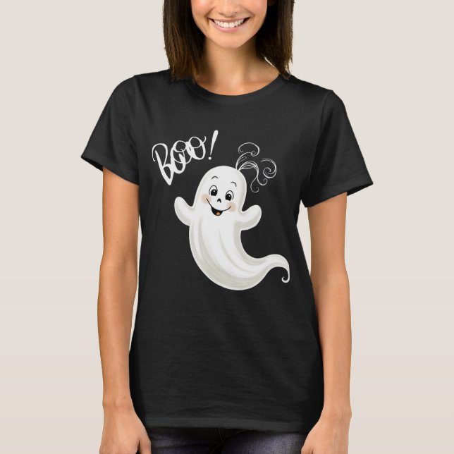 Funny Boo Ghost Classic Halloween Costume T - Shir T-Shirt (Vorderseite)