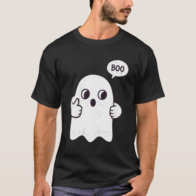 Funny Boo Ghost Halloween Costume T-Shirt (Vorderseite)