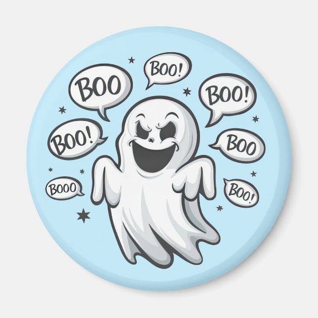 Funny Boo Ghost Magnet (Vorne)