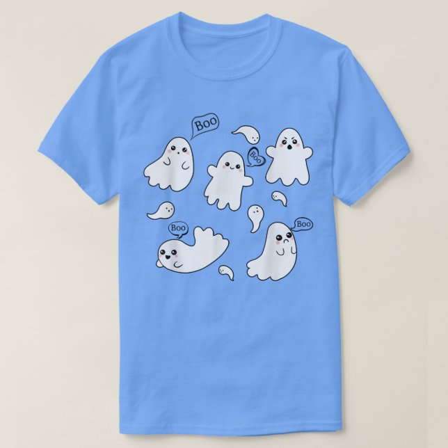Funny Boo Ghosts, Niedliche Boo-Crew, Groovy Hallo T-Shirt (Design vorne)