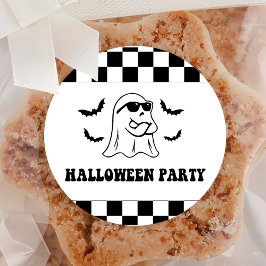 Funny Boo Halloween-Party Runder Aufkleber