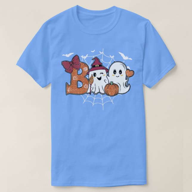 Funny Boo Halloween Pumpkin Ghost-Kostüm T-Shirt (Design vorne)