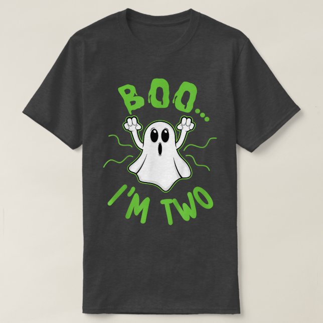 Funny' Boo Ich bin 2 Halloween Kostümgespenst T-Shirt (Design vorne)