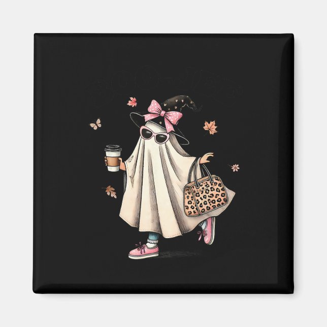 Funny Boo Jee Ghost Halloween Boo Jee Ghost Spooky Magnet (Vorne)