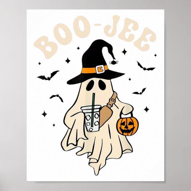 Funny Boo-jee Ghost Halloween Boo Jee Ghost Spooky Poster (Vorne)