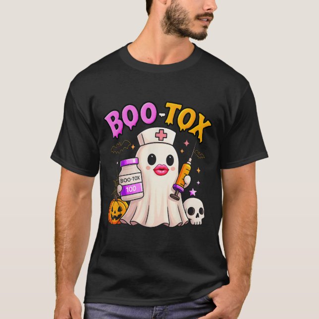 Funny Boo Tox ästhetische Krankenschwester Ghost S T-Shirt (Vorderseite)