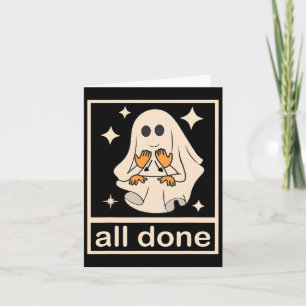 Funny Boojee Ghost All Done Sprachtherapie Hal Karte