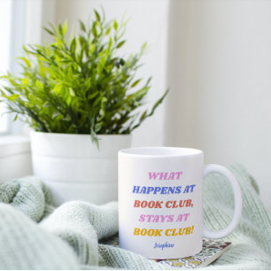 Funny Book Club Zitat Farblicher Name Kaffeetasse