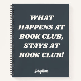 Funny Book Club Zitat Personalisiert Grau Journal Notizbuch