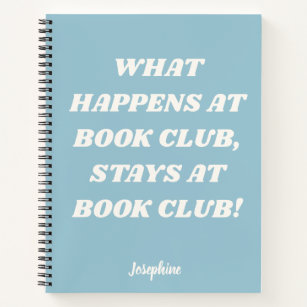 Funny Book Club Zitat Personalisiertes Blue Journa Notizbuch