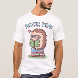 Funny Book Hog Pub, Niedliche Igel Lieben lesen T-Shirt