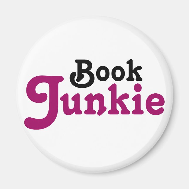 Funny Book Junkie Reading Geschenk Magnet (Vorne)