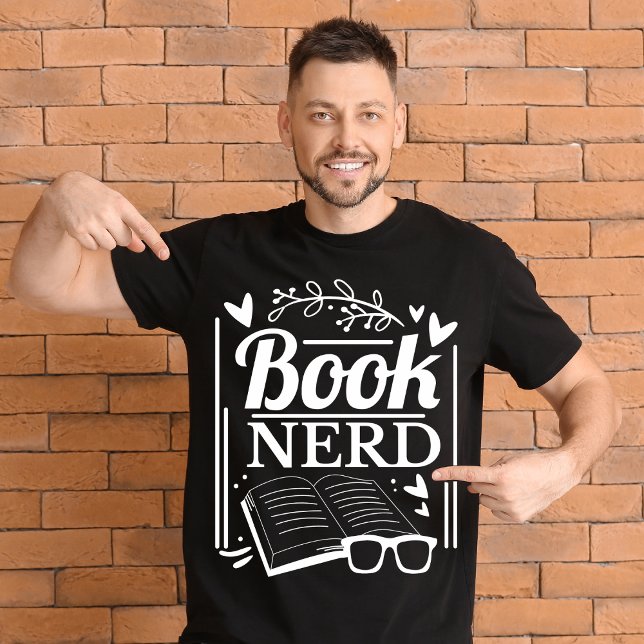 Funny Book Lover Book Nerd Schwarz-weiß T-Shirt (Von Creator hochgeladen)