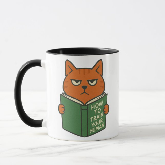 Funny Book Lover Cat Mug Cat Mom Cat Dad Tasse (Links)