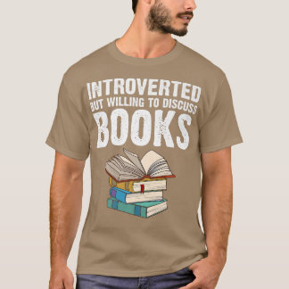 Funny Book Lover Designs for Men Women Librarian R T-Shirt