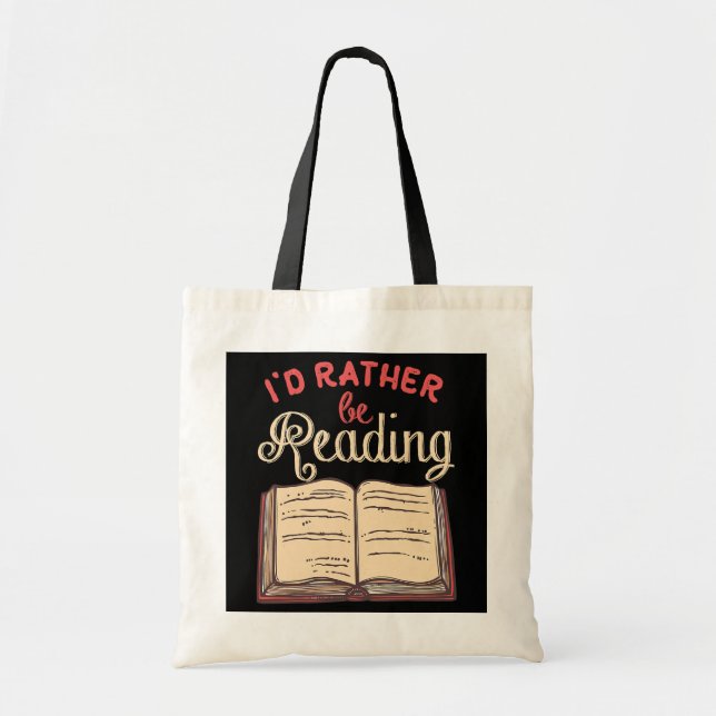 Funny Book Lover Geschenke für Leser Ich würde ehe Tragetasche (Vorne)