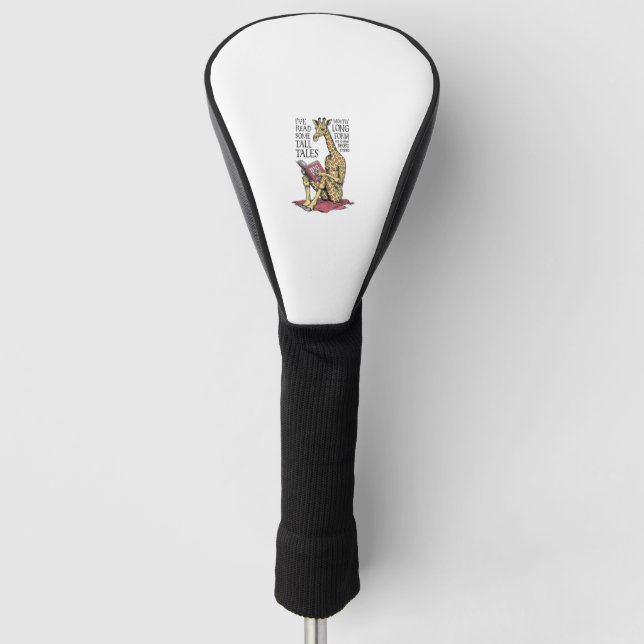 Funny Book Lover Giraffe Long Form Tall Tales Lese Golf Headcover (Vorderseite)