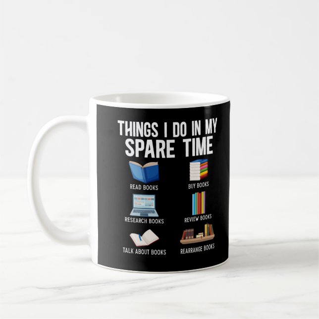Funny Book Lover Spaß Bookworm Reader Kaffeetasse (Links)