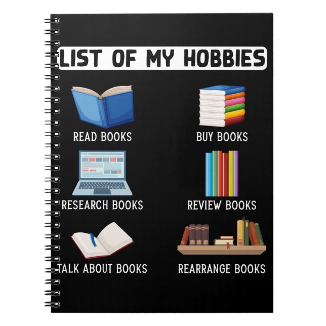 Funny Book Lover Spaß Bookworm Reading Notizblock (Vorderseite)