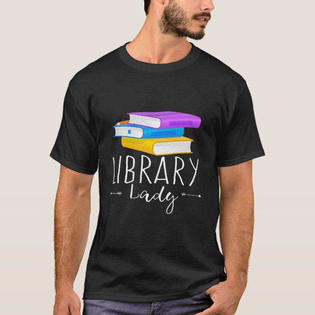 Funny Book Lovers - Library Lady - Librarian Gifts T-Shirt (Vorderseite)