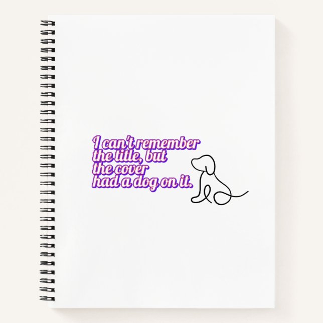 Funny Book Quote Spiral Notebook Notizbuch (Vorderseite)