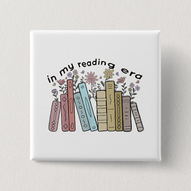 Funny Book Reader Zitat in meiner Leserzeit Groovy Button (Vorderseite)
