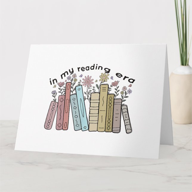 Funny Book Reader Zitat in meiner Leserzeit Groovy Karte (Vorderseite)