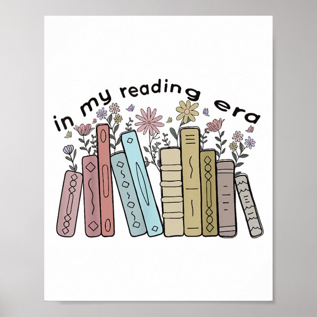 Funny Book Reader Zitat in meiner Leserzeit Groovy Poster (Vorne)
