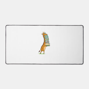Funny Book Reading Giraffe I Liebe My Library Schreibtischunterlage