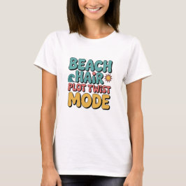 Funny Bookand Beach Hair Reader Ästhetischer Somme T-Shirt