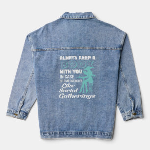 Funny Bookworm Geschenke Niedliche Buchliebhaber K Jeansjacke