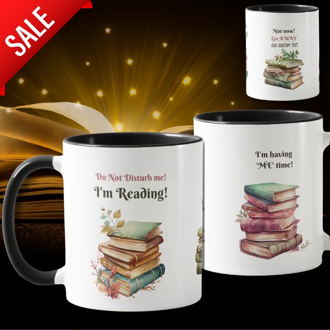 Funny Bookworm's Sanctuary Tasse Illustriert Books (Von Creator hochgeladen)