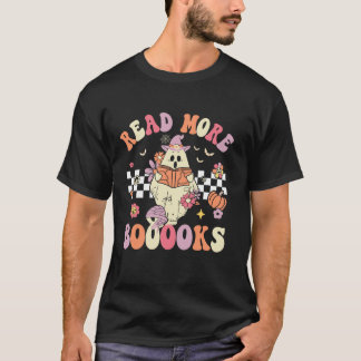 Funny Booooks Ghost Read more Books Niedlich Teach T-Shirt
