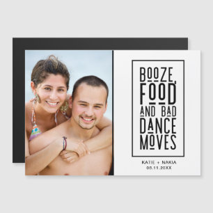 Funny Boost Food Bad Dance Foto Save the Date Magnetkarte
