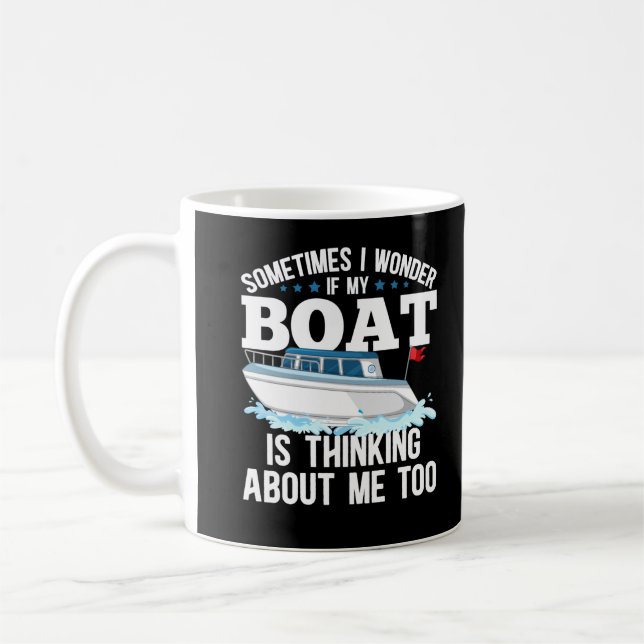 Funny Boot Captain Sailing Spaß Kaffeetasse (Links)