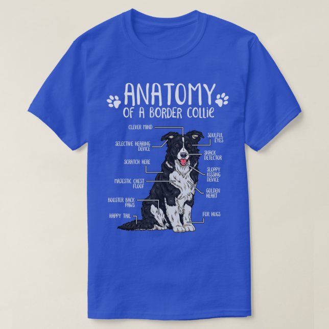 Funny Border Collie Anatomie Dog Lover Geschenk 1 T-Shirt (Design vorne)