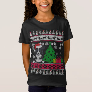 Funny Border Collie Christmas Ugly Sweater Dog Lov T-Shirt