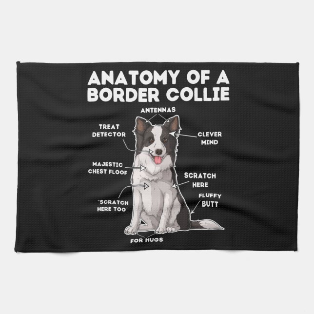 Funny Border Collie Geschirrtuch (Horizontal)