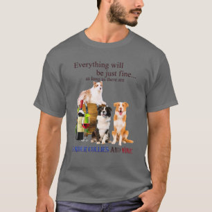 Funny Border Collie Retro Style Geschenk für Hund  T-Shirt